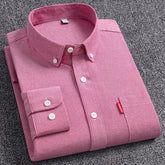 Pure Cotton Washed Oxford Woven Shirts Men